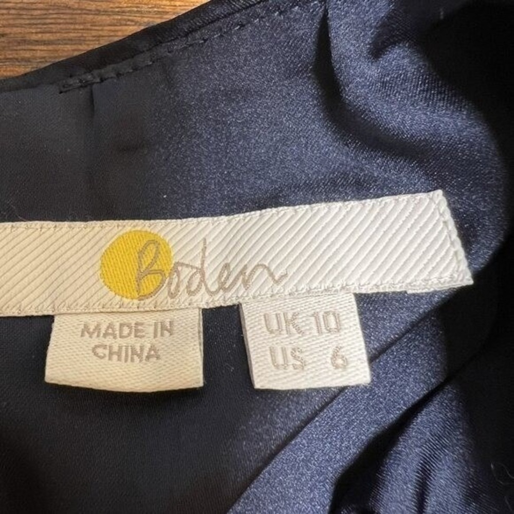 Boden Matte Sequin Tie Back Top Indigo Purple Blue W0257 Womens US 6 UK 10 - Picture 5 of 9